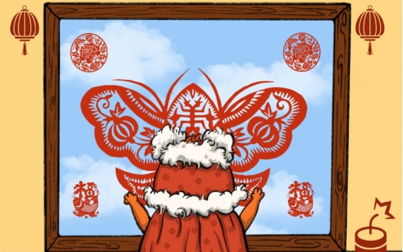 年味漸濃時 - 臘月廿八，貼窗花